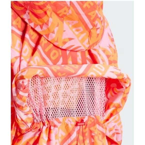 Farm Rio x Adidas XS Myshelter Windbreaker Long Jacket Soccer Brazil Pink Red - Picture 4 of 15